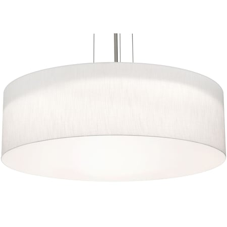 Afx Anton 30in. Medium Base Pendant, Satin Nickel Finish, Linen White Shade ANP3044MBSN-LW